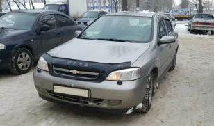 Дефлектор капота (мухобойка) Chevrolet VIVA с 2004 г.в. (Шевролет Вива) Вип Тюнинг